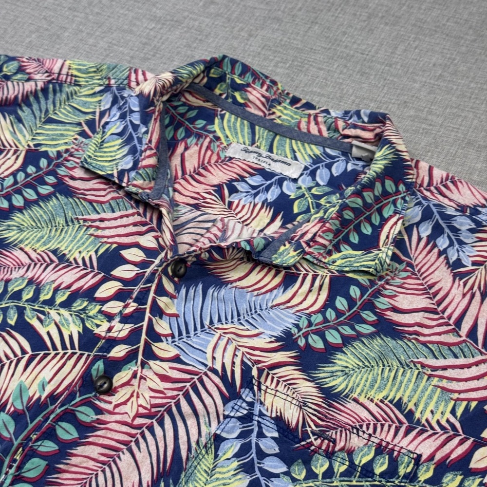 Tommy Bahama Tortola Floral Hawaiian Shirt Mens 2XLT Multicolor Short Sleeve